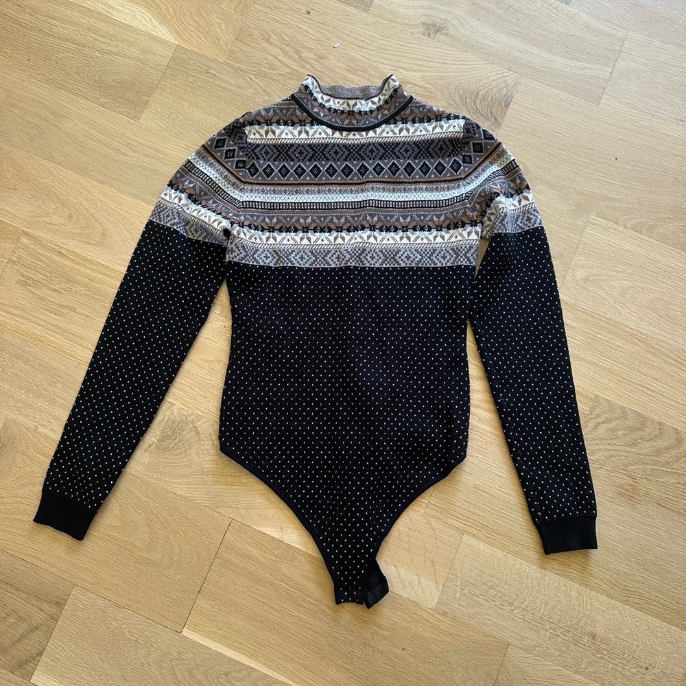 Free People Mock Neck Bodysuit Sweater - Picture 3 of 6